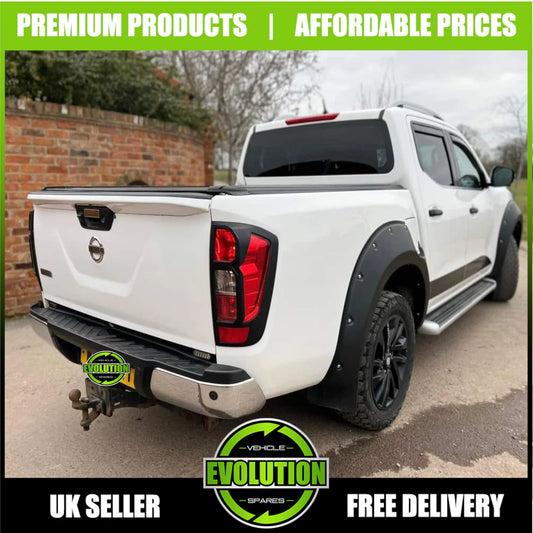 TAIL LIGHT GUARDS COVERS PAIR IN MATTE TO FIT NISSAN NAVARA NP300 2016-2022
