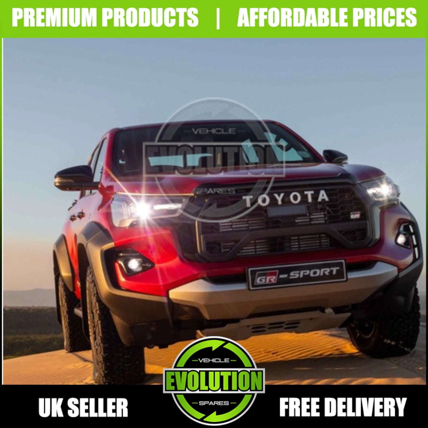 GR SPORT BODY KIT FRONT BUMPER WHEEL ARCHES BODY FOR TOYOTA HILUX MK9 2021+