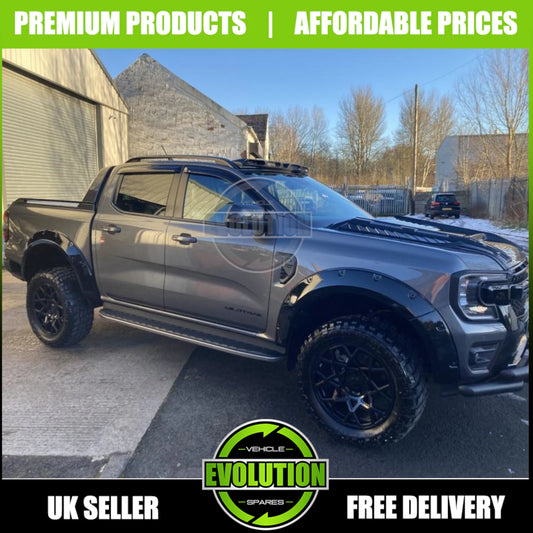 Wheel Arches Gloss black Bolt Wide Look Fits Ford Ranger 2023-2025 T9 Fenders