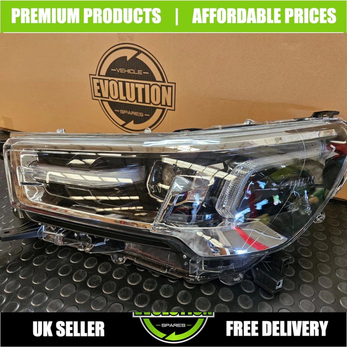 Headlight Headlamp LED DRL Passenger Left Replacement Toyota Hilux 2020-2024 on MK9