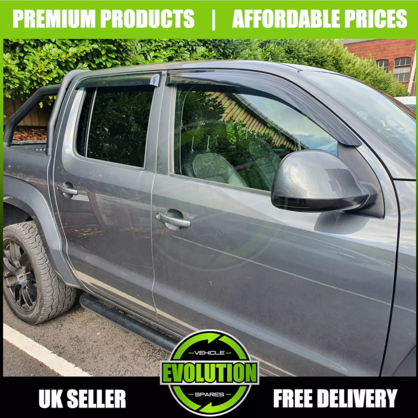 BONNET GUARD BUG DEFLECTOR AND WIND DEFLECTORS TO FIT VW AMAROK 2010-2016