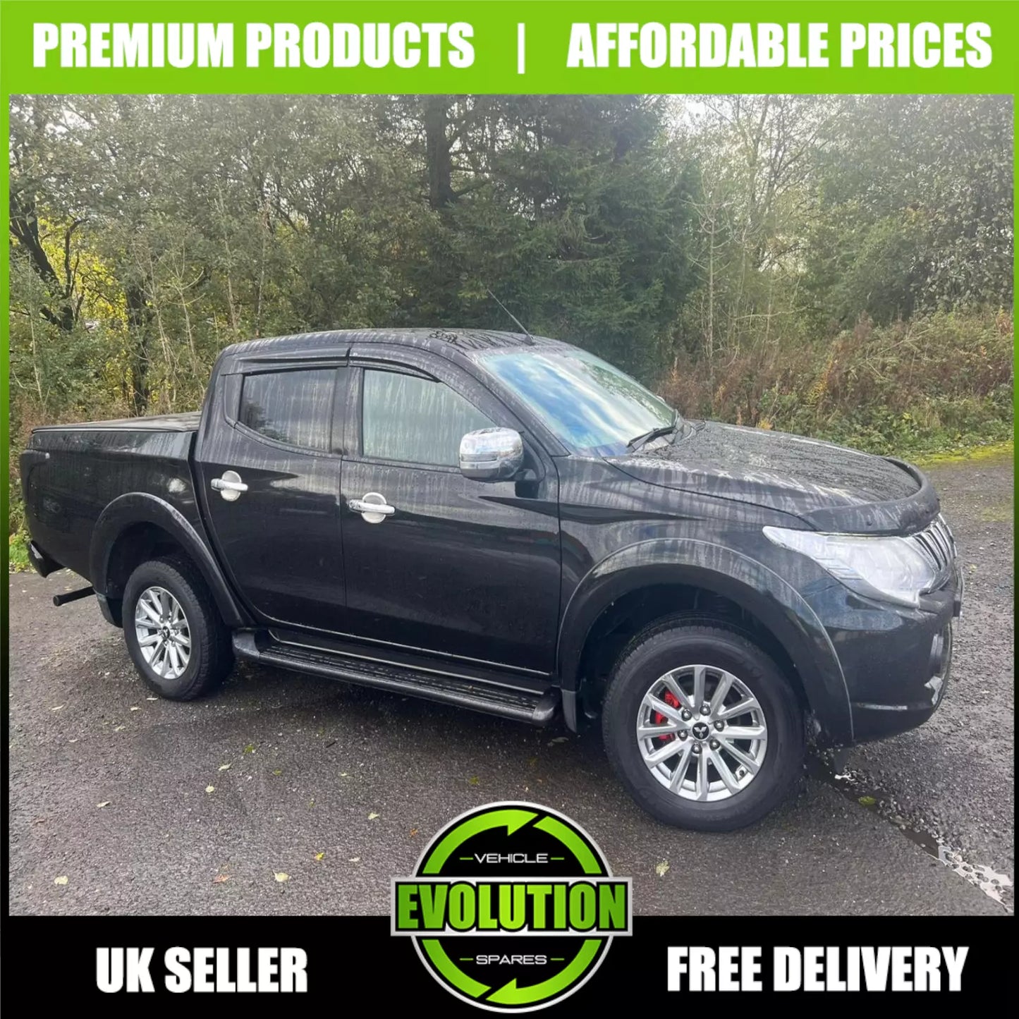 WIND RAIN SMOKE DEFLECTORS VISORS FITS Mitsubishi L200 Triton MK5 2015-2023