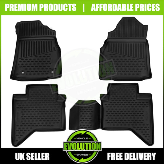 Tailored Rubber Floor Mats Mat FITS TOYOTA HILUX D-CAB 2005-2016 Set heavy duty
