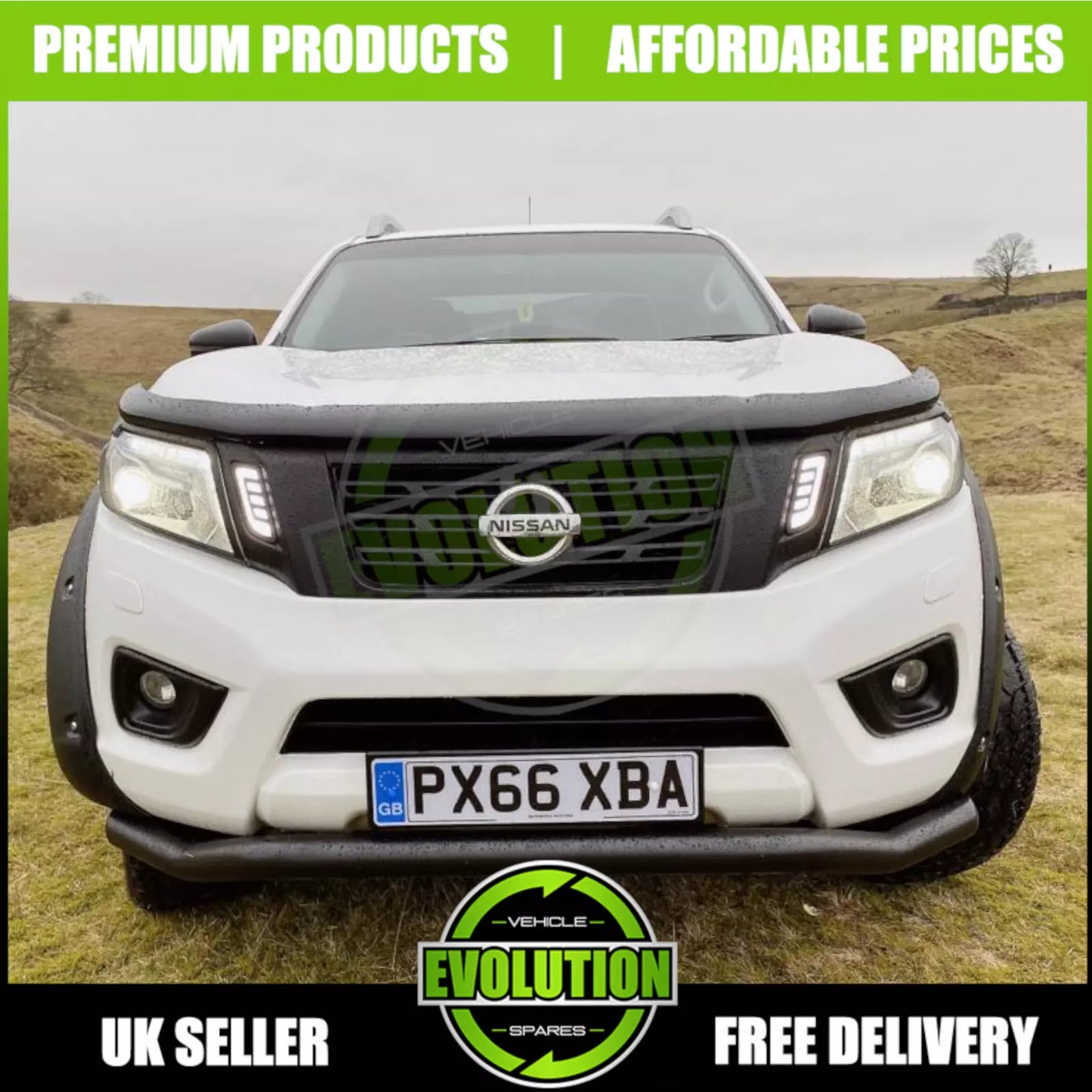 Fits Nissan Navara NP300 2016-2022 Grille Upgrade grill matt black new