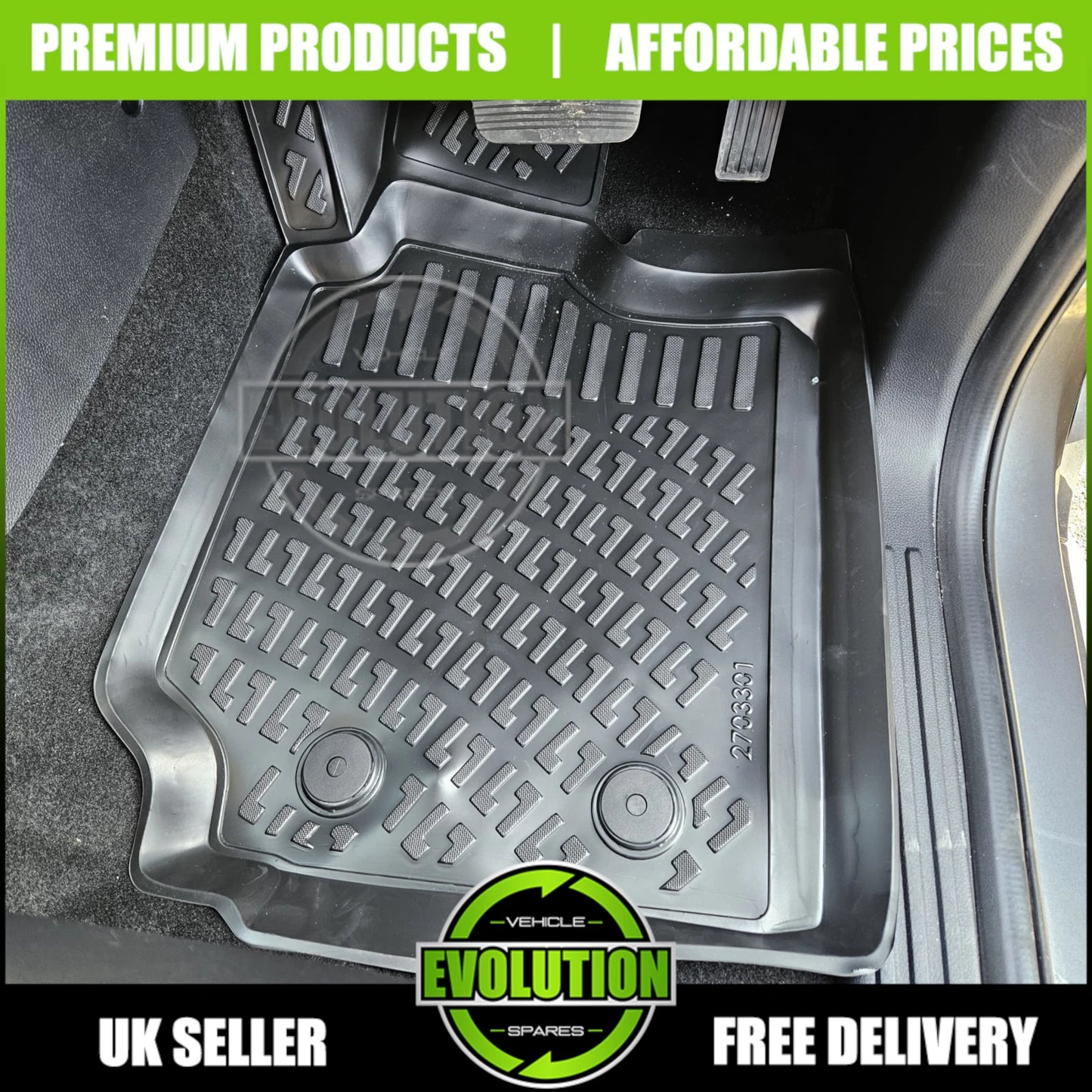 Rubber Floor mats Heavy Duty Tailored Mud Mat FITS VW Amarok 2023-2025