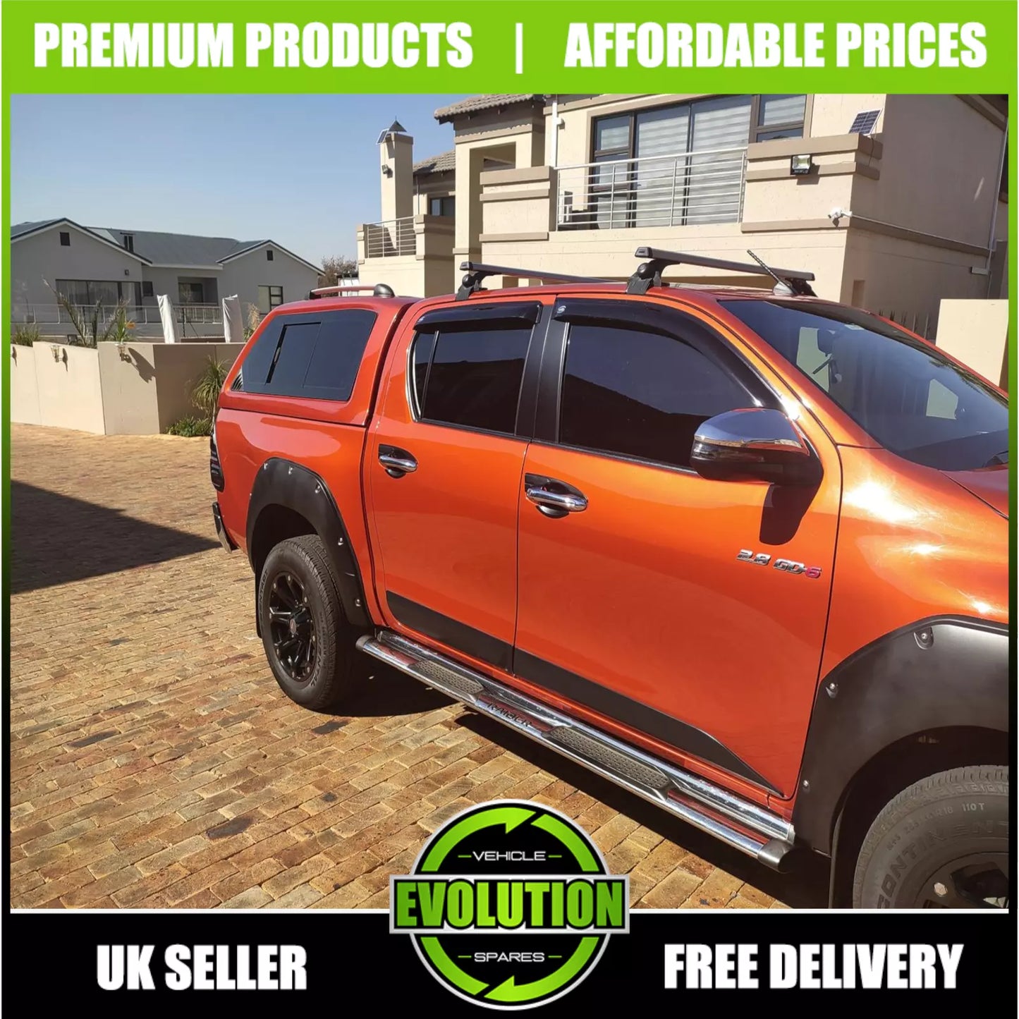 fits TOYOTA HILUX 2019-2024 Wide Wheel Arches Arche Fender Flares - Matte Black