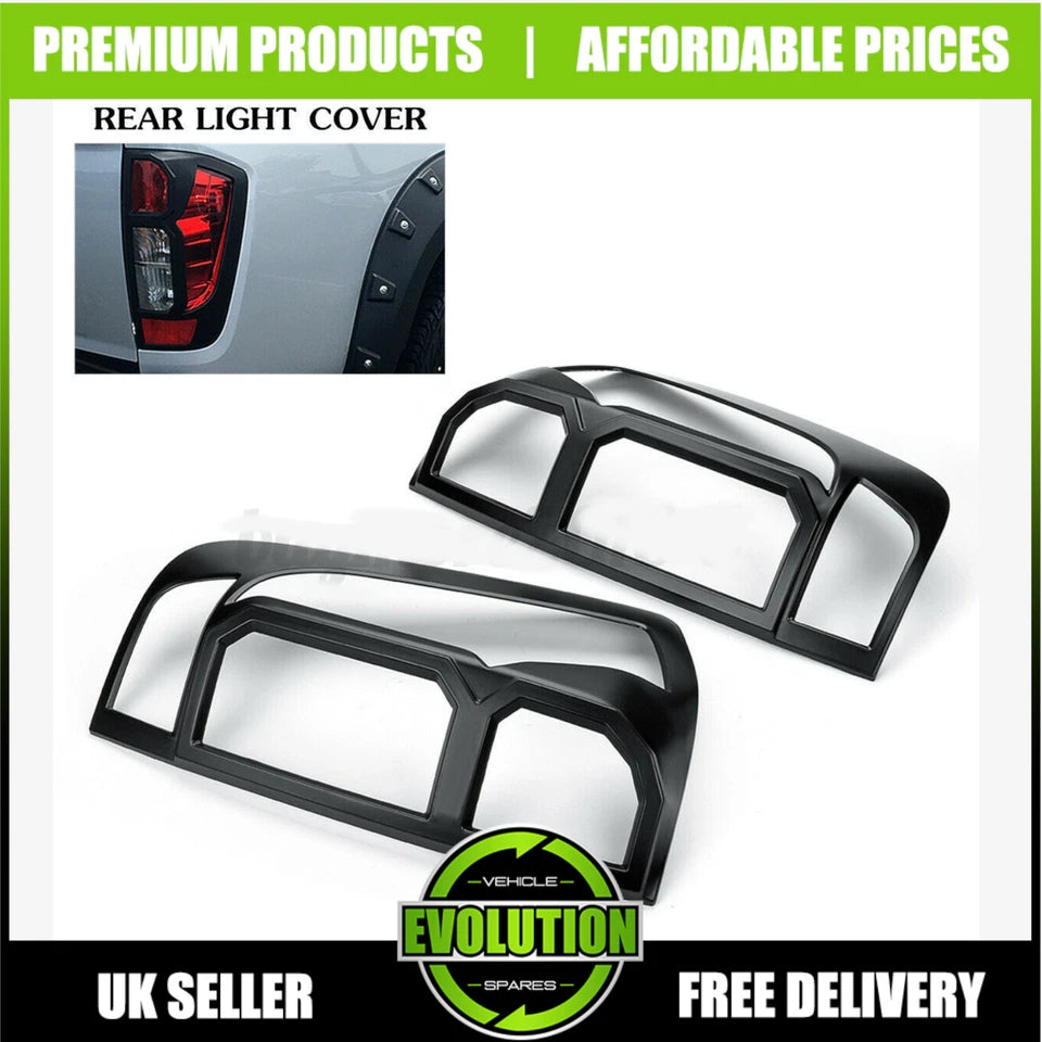 TAIL LIGHT GUARDS COVERS PAIR IN MATTE TO FIT NISSAN NAVARA NP300 2016-2022
