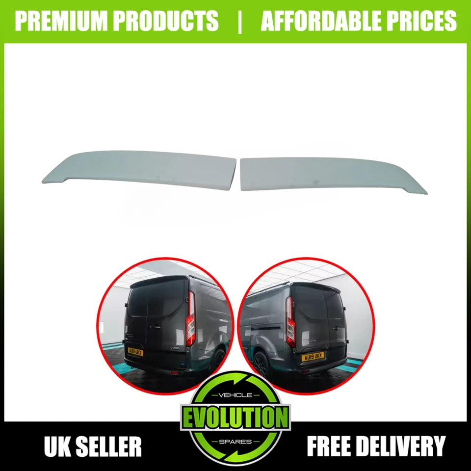 REAR SPOILER BOOT TWIN REAR DOOR BARN PRIMED FIT FORD TRANSIT CUSTOM 2013-2022
