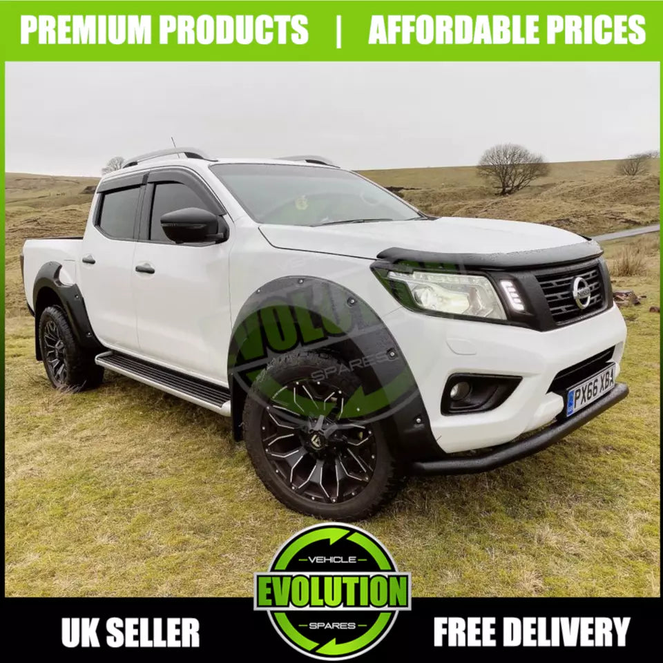 WIND RAIN SUN SMOKE GUARD DEFLECTORS GLOSS FITS NISSAN NAVARA NP300 2016-2022