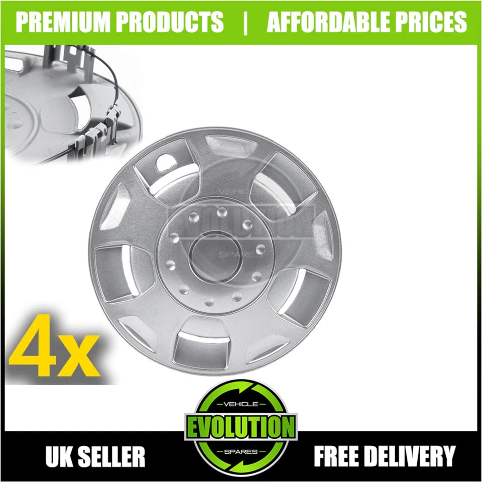 New It's free to sell on eBay Excludes Vehicles and business sellers Sell one like this  Share 15" WHEEL TRIMS TO FIT FORD TRANSIT VAN SET OF 4 2000-2018 MK6 MK7 MK8 HUB CAPS