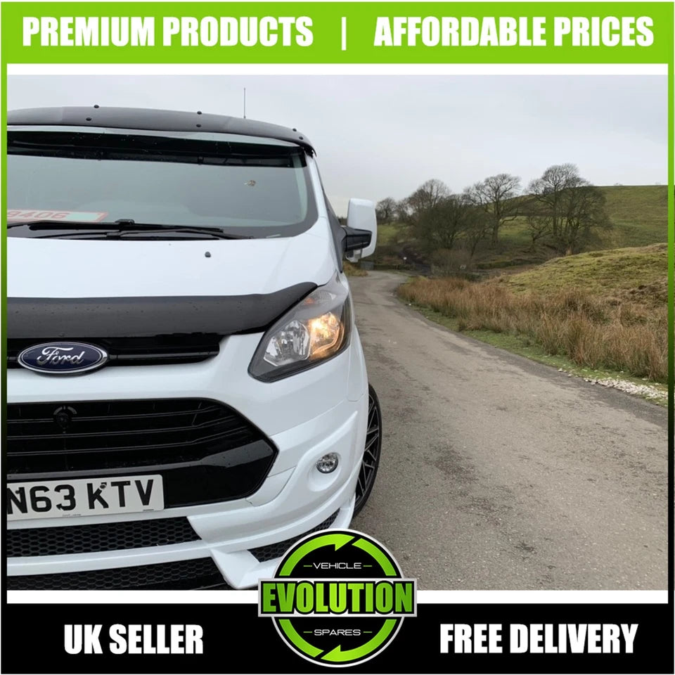 SUN VISOR GUARD WINDSCREEN GLOSS BLACK FITS FORD TRANSIT CUSTOM 2012- 2022