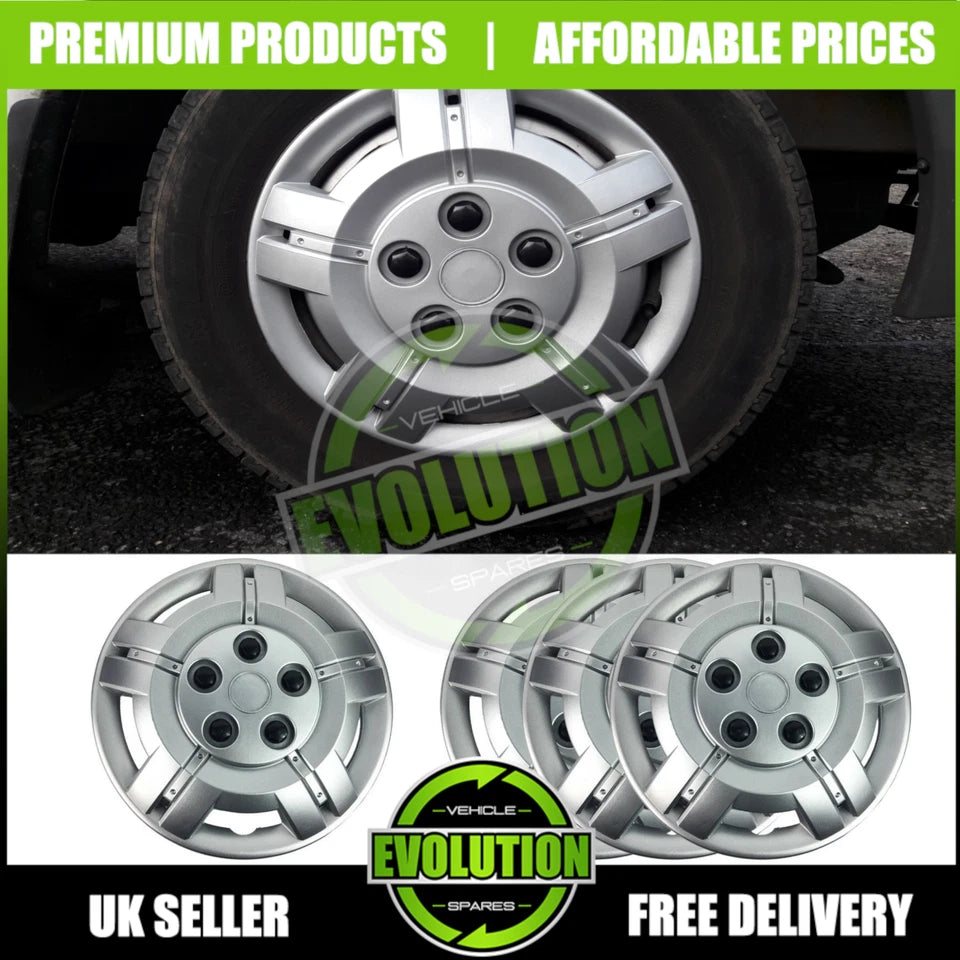 16" WHEEL TRIMS DEEP DISH HUB CAPS COMMERCIAL FIT FORD TRANSIT 2000-2025 MK6 MK7