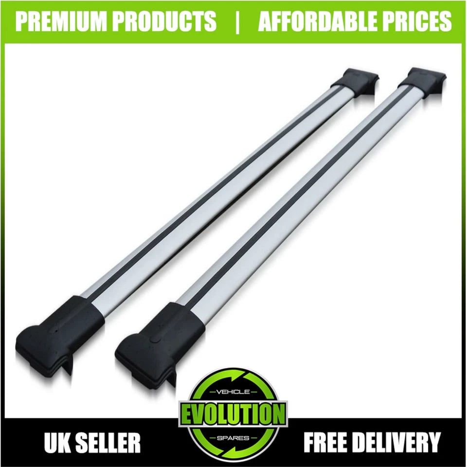 ROOF RACK RAILS & CROSS BARS SILVER SET FITS FORD TRANSIT CUSTOM SWB 2013-2023