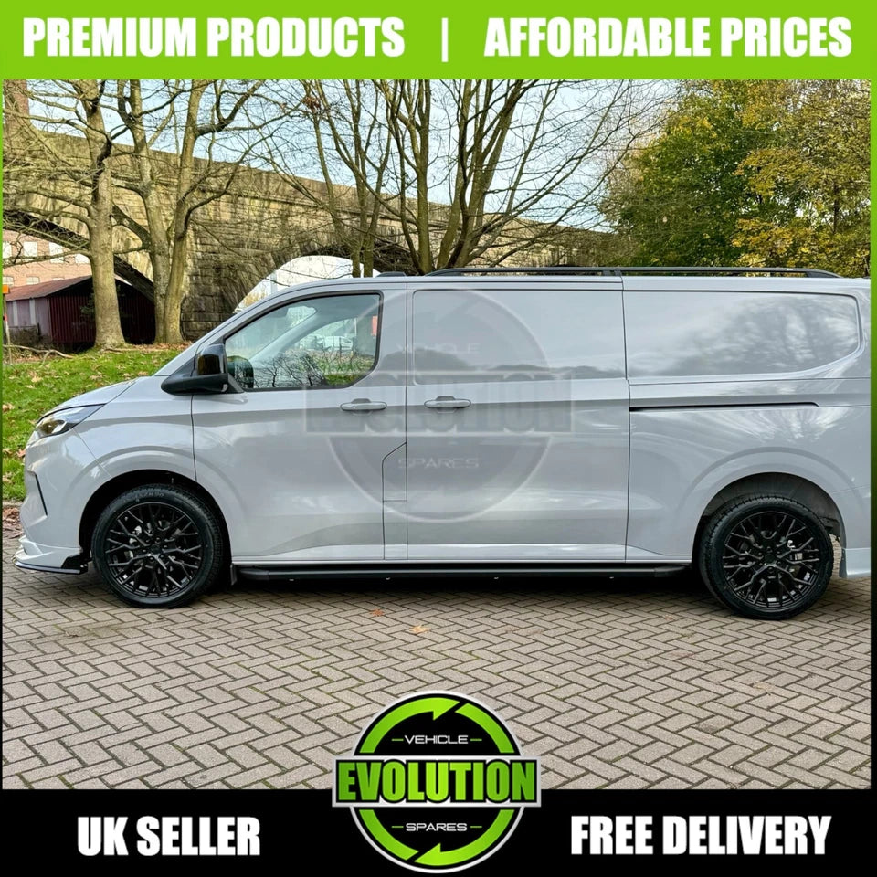 ROOF RAILS BARS BLACK RACK BAR ALUMINIUM FITS FORD TRANSIT CUSTOM 2023-- MK2