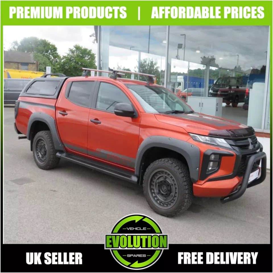 BLACK AXLE NUDGE A-BAR, BULL BAR GUARD TO FIT MITSUBISHI L200 DOUBLE CAB 2020-up