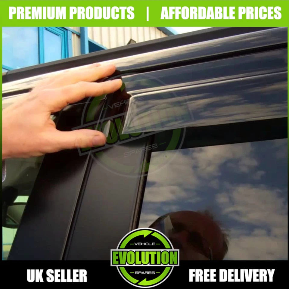 WIND DEFLECTORS RAIN SMOKE TO FIT FORD TRANSIT CUSTOM BRAND NEW 2013-2022