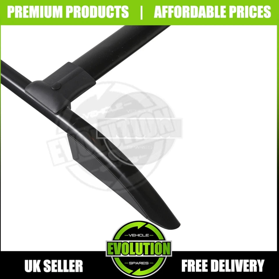 BLACK CROSS BAR SET ROOF BARS RACK FOR FORD TRANSIT CONNECT 2014-24 OEM QUALITY