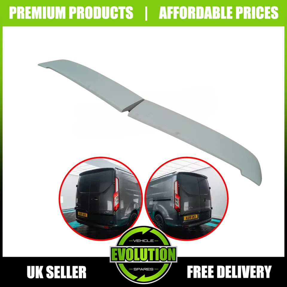 REAR SPOILER BOOT TWIN REAR DOOR BARN PRIMED FIT FORD TRANSIT CUSTOM 2013-2022
