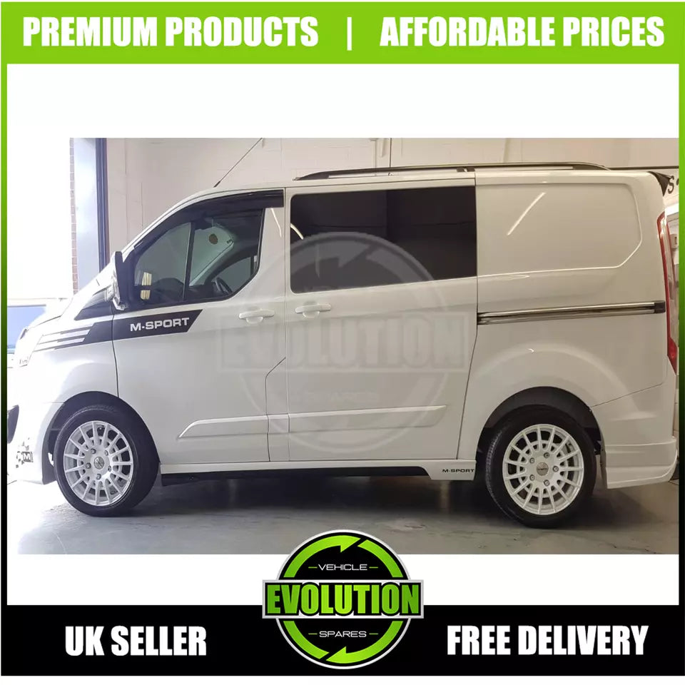 SWB ROOF RAILS BARS BLACK RACK BAR TO FIT FORD TRANSIT CUSTOM 2013-2022