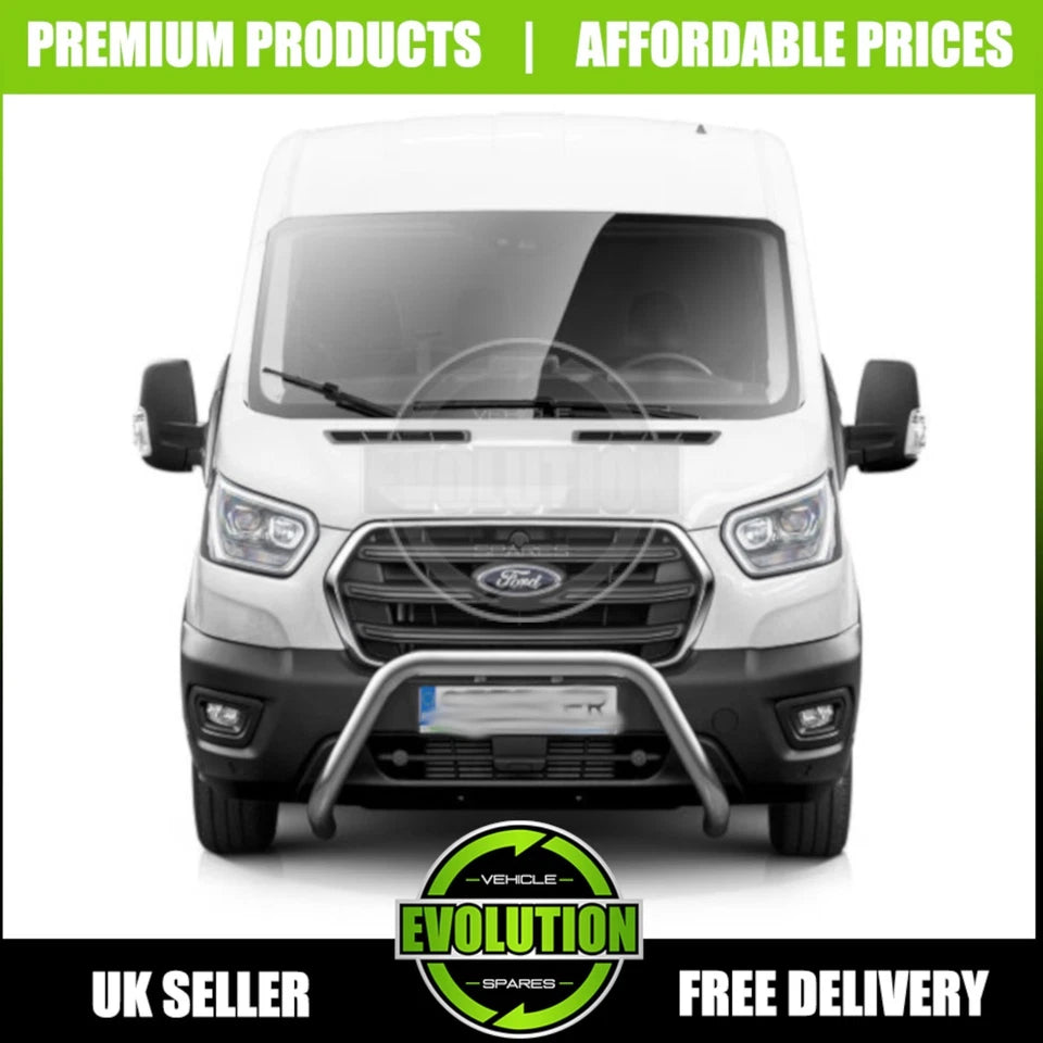 New It's free to sell on eBay Excludes Vehicles and business sellers Sell one like this  Share BULL BAR STEEL CHROME AXLE NUDGE A-BAR GUARD FIT FORD TRANSIT 2014 - 2021 MK8