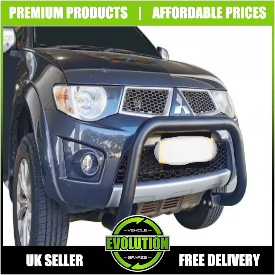 BLACK AXLE NUDGE A-BAR, BULL BAR GUARD TO FIT MITSUBISHI L200 2006-2014