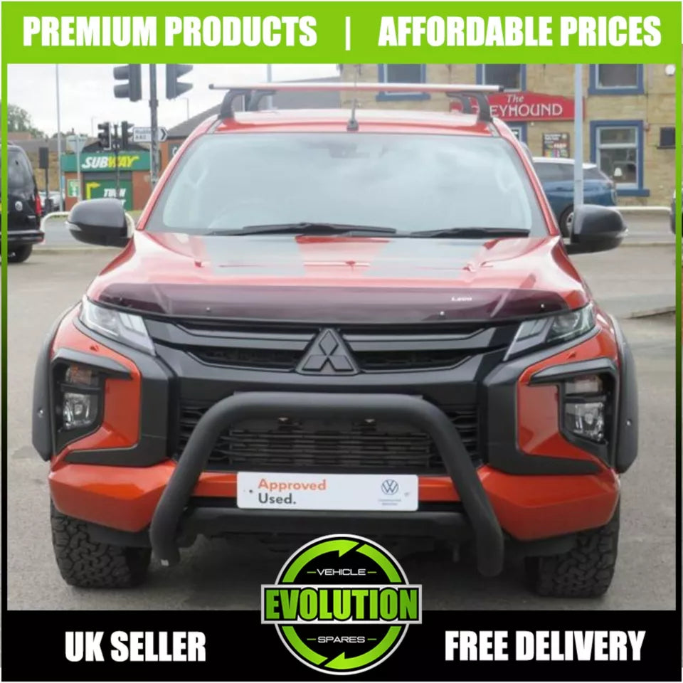 BLACK AXLE NUDGE A-BAR, BULL BAR GUARD TO FIT MITSUBISHI L200 DOUBLE CAB 2020-up