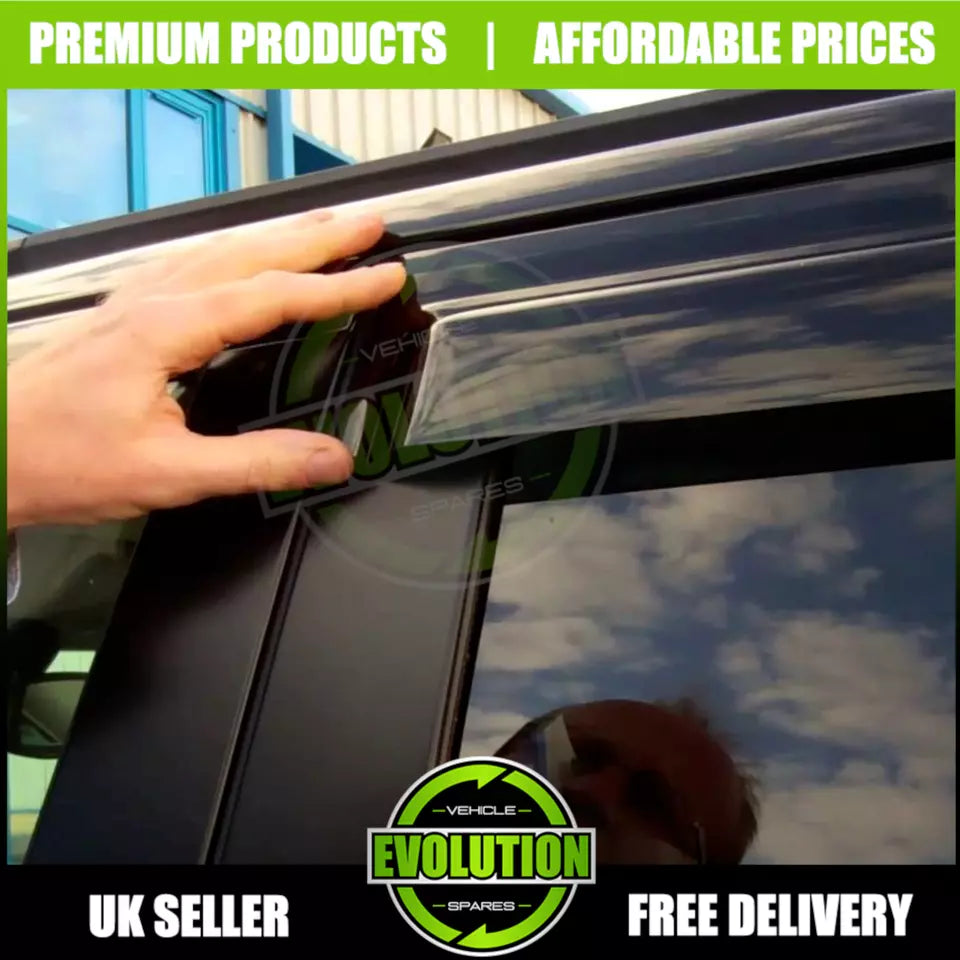 WIND RAIN SUN SMOKE DEFLECTORS TO FIT FORD TRANSIT CUSTOM 2012-2022