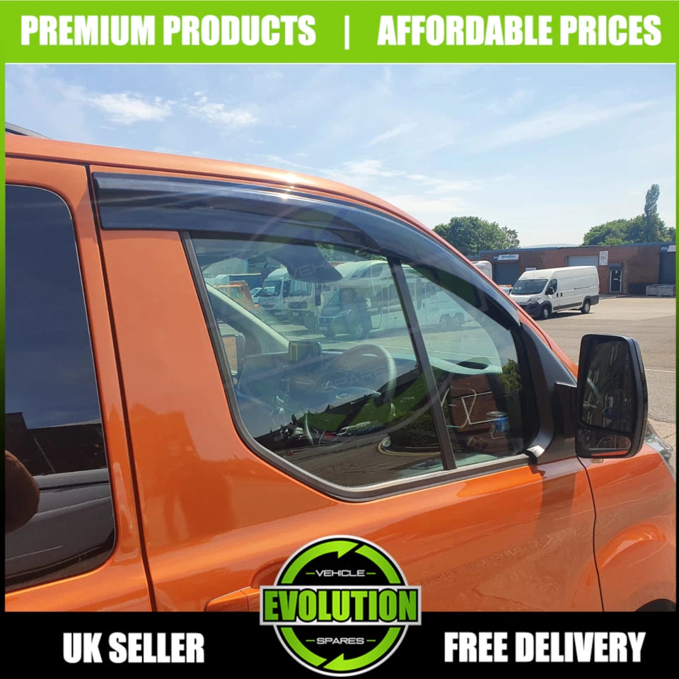 WIND RAIN SUN SMOKE DEFLECTORS TO FIT FORD TRANSIT CUSTOM 2012-2022
