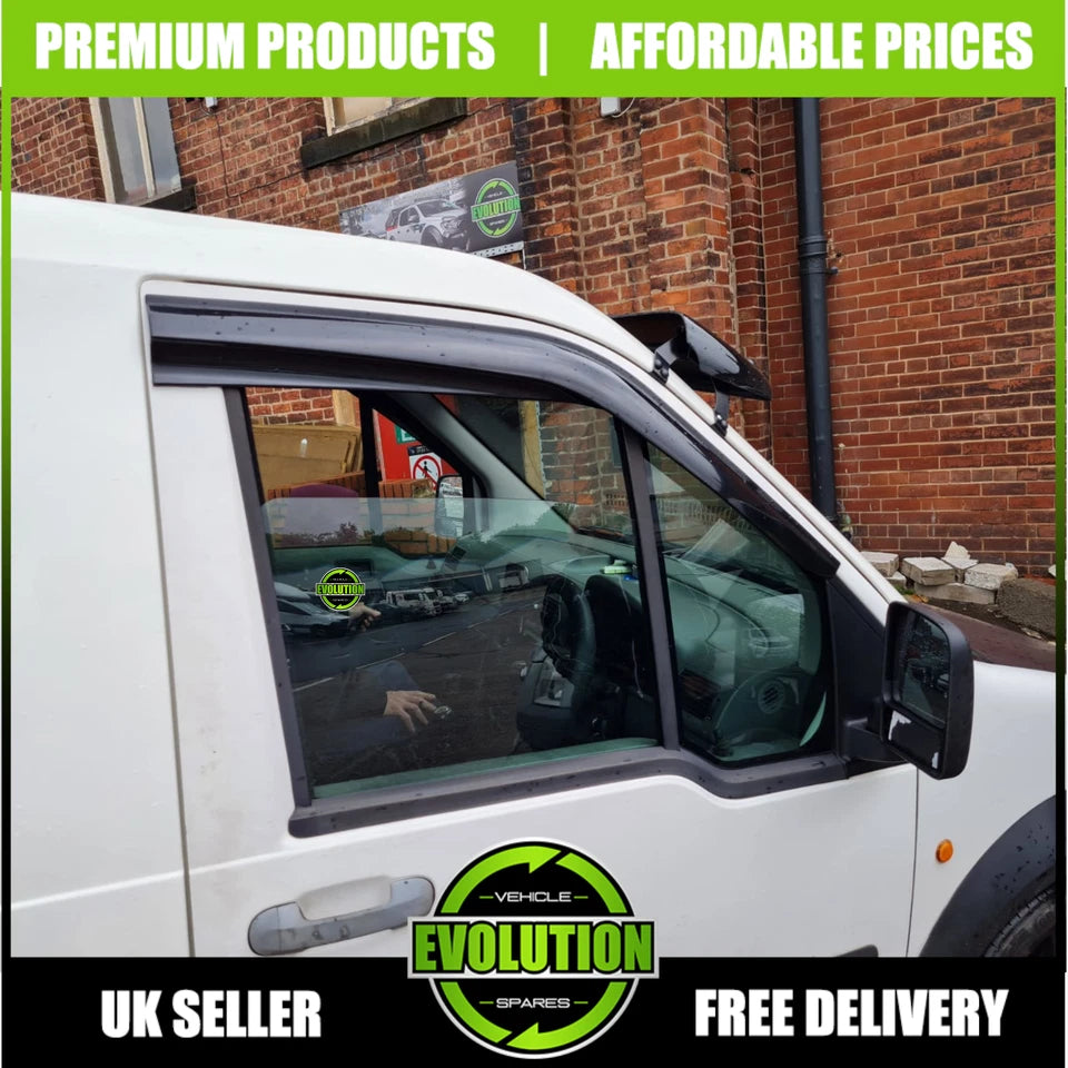 WIND RAIN SMOKE DEFLECTORS VISORS FITS FORD TRANSIT CONNECT 04-13 EXTERNAL FIT