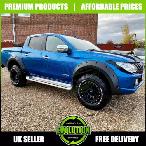 Wide Wheel Arches Fender Flares Gloss Grey For Mitsubishi L200 Series 5 2015-19