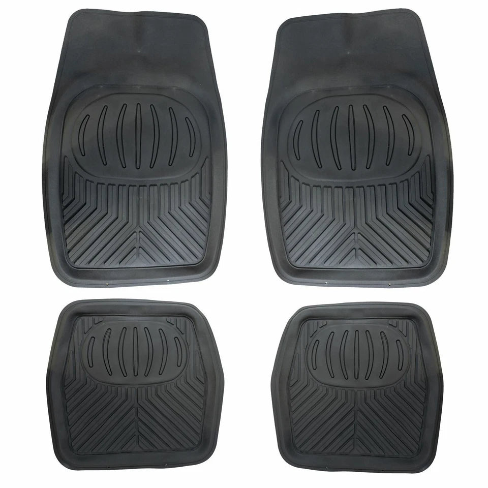 To fit NISSAN Navara 2016-2022 Deep Tray Rubber Floor Mats Heavy Duty Mud Mats