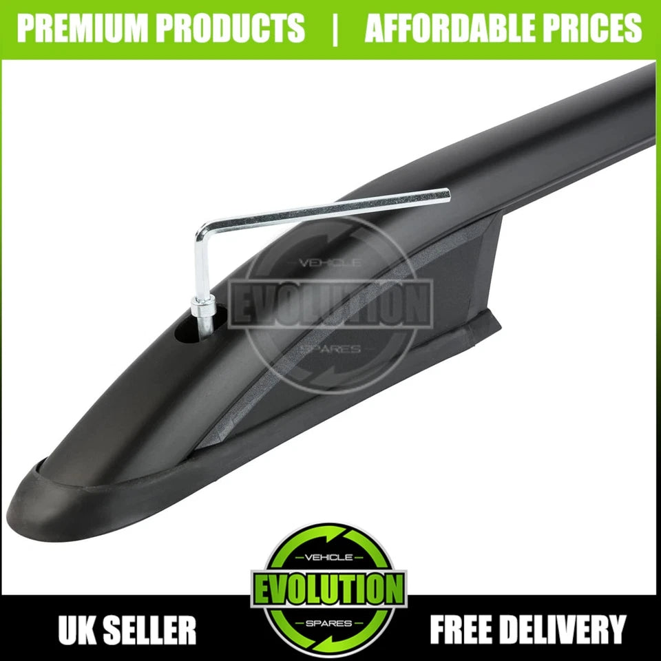 ROOF RAILS BARS BLACK RACK BAR ALUMINIUM FITS FORD TRANSIT CUSTOM 2023-- MK2