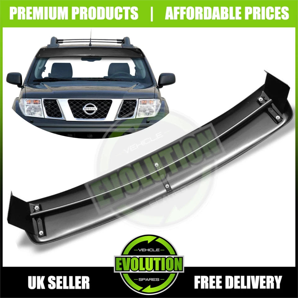 Sun Visor Sunvisor Solid Gloss Black Acrylic fits Nissan Navara D40 2006-2015