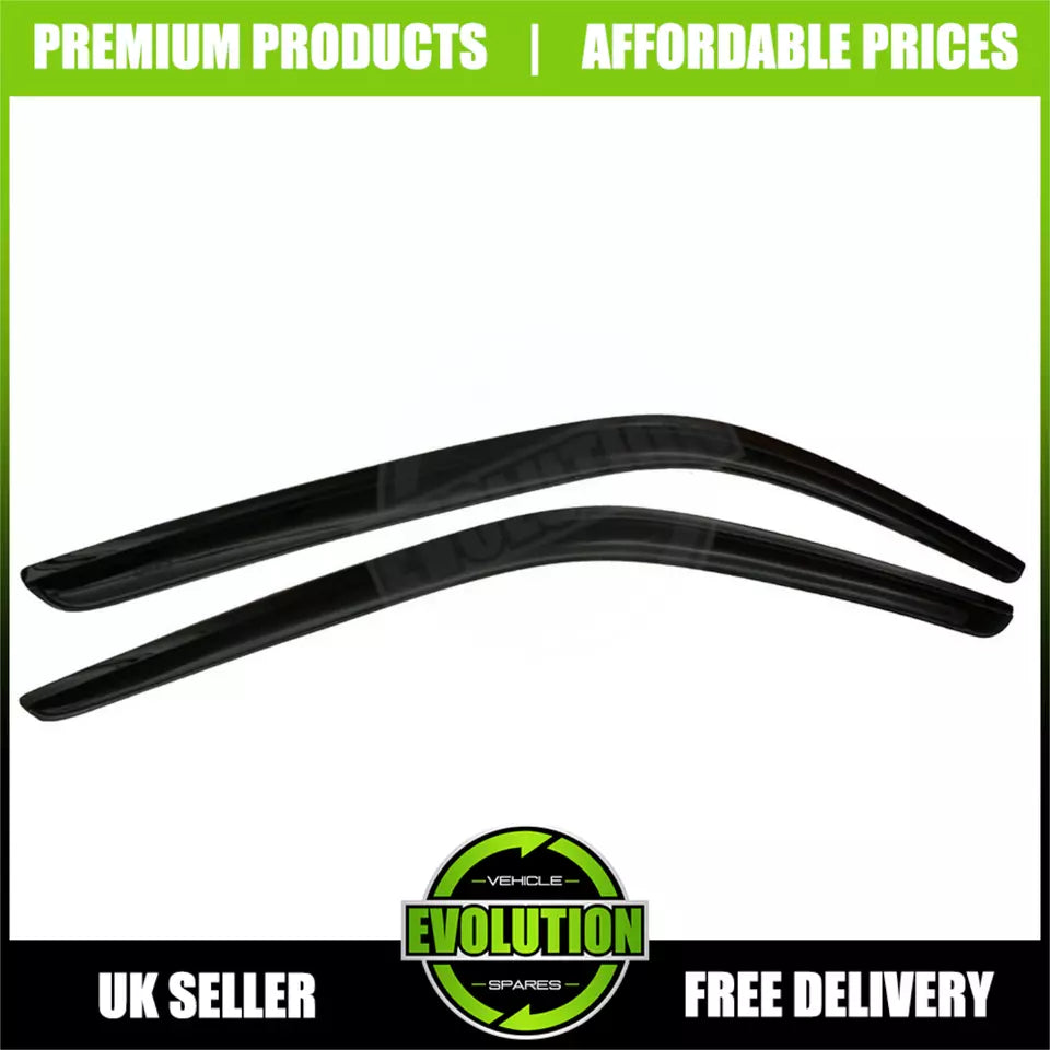 WIND RAIN SMOKE DEFLECTORS TO FIT FORD TRANSIT CUSTOM 13-22 VISORS EXTERNAL FIT