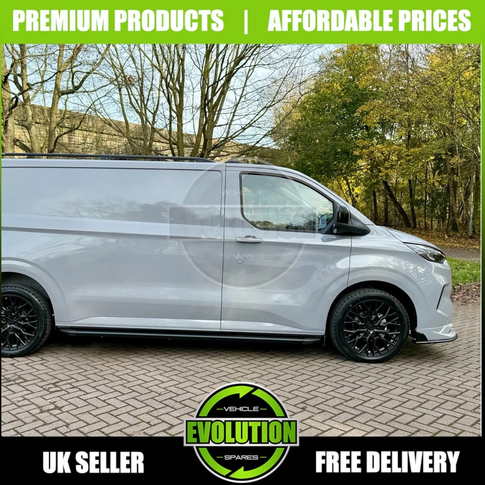 ROOF RAILS BARS BLACK RACK BAR ALUMINIUM FITS FORD TRANSIT CUSTOM 2023-- MK2
