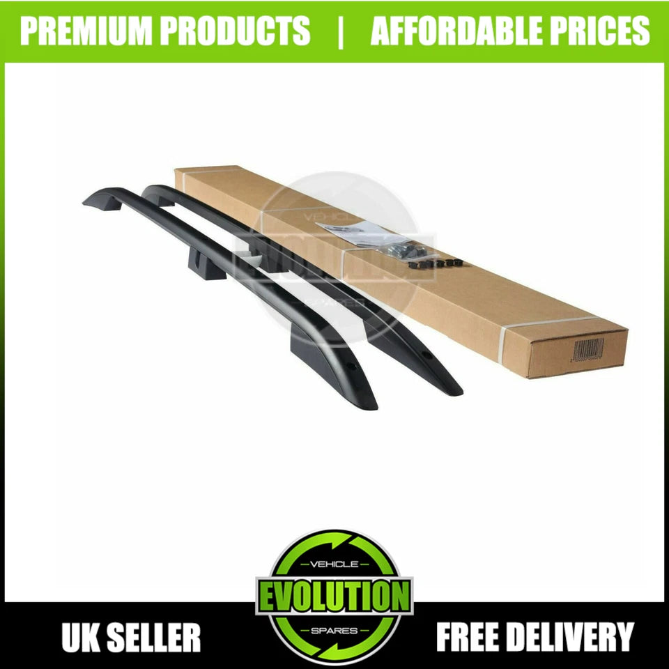 ROOF RAILS BARS RACK BLACK ALUMINIUM FOR FORD TRANSIT CONNECT 2003-2014 SWB