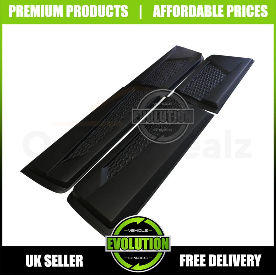 MATT BLACK SIDE DOOR BODY KIT CLADDING TRIM FITS Nissan Navara NP300 2016-2022