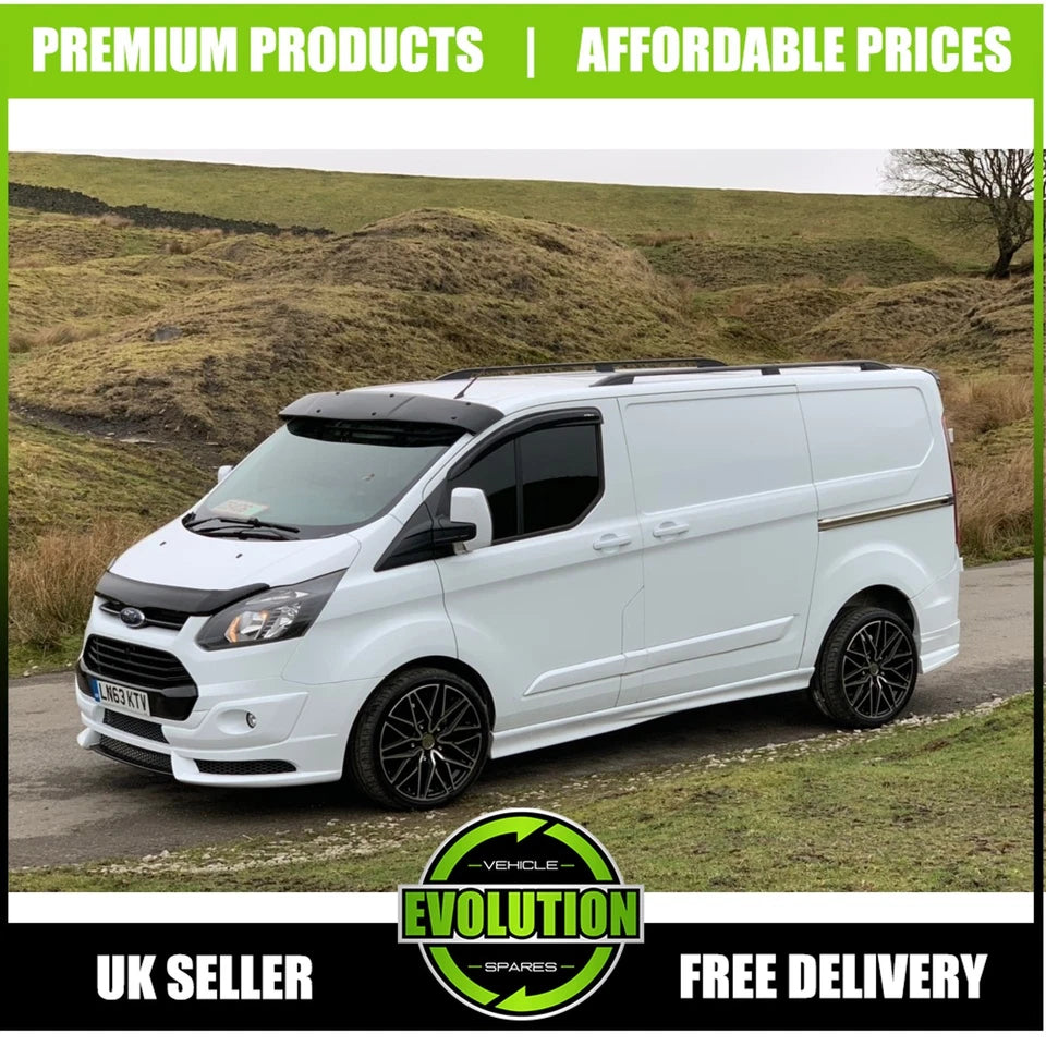 SUN VISOR GUARD WINDSCREEN GLOSS BLACK FITS FORD TRANSIT CUSTOM 2012- 2022