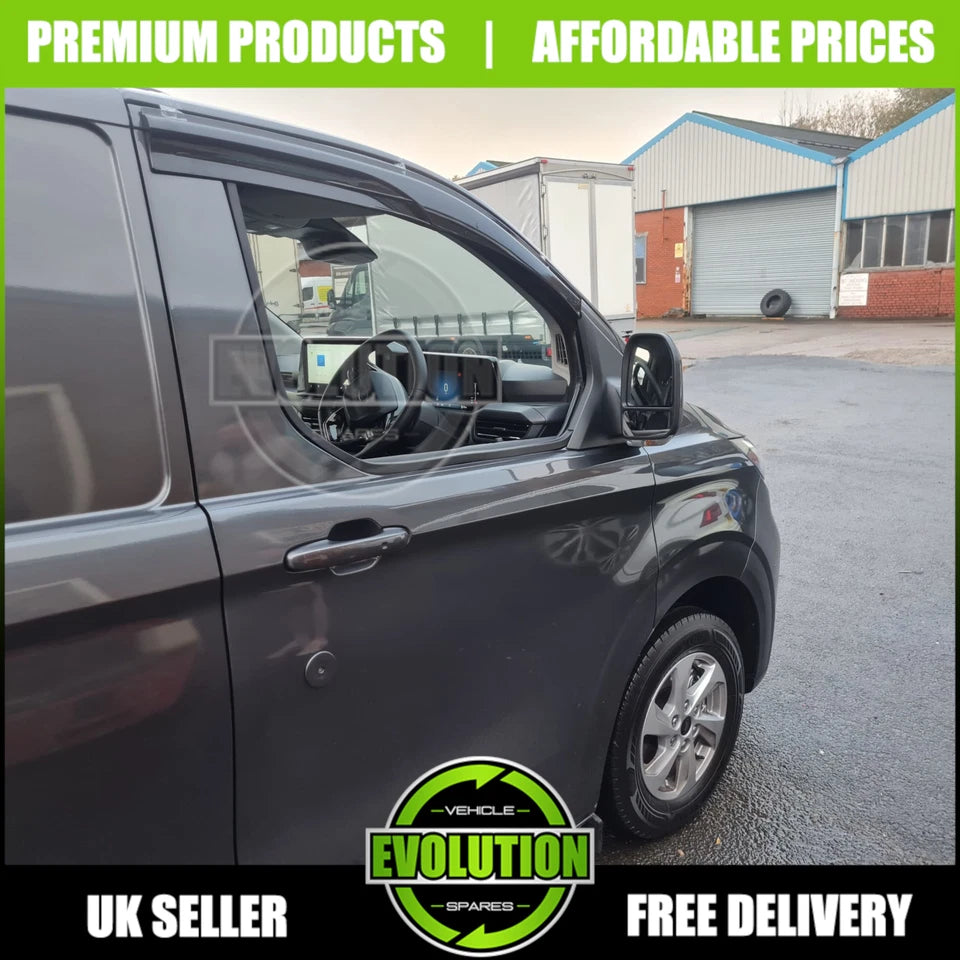 WIND RAIN SUN SMOKE DEFLECTORS TO FIT FORD TRANSIT CUSTOM 2022-2025 NEW SHAPE
