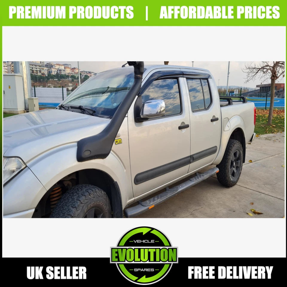 Wind Deflectors Sun Visor for Nissan Navara D40 2006-2015 Double Cab Smoke Black