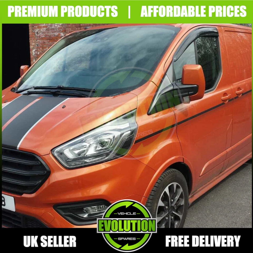 WIND DEFLECTORS RAIN SMOKE TO FIT FORD TRANSIT CUSTOM 2013-2022