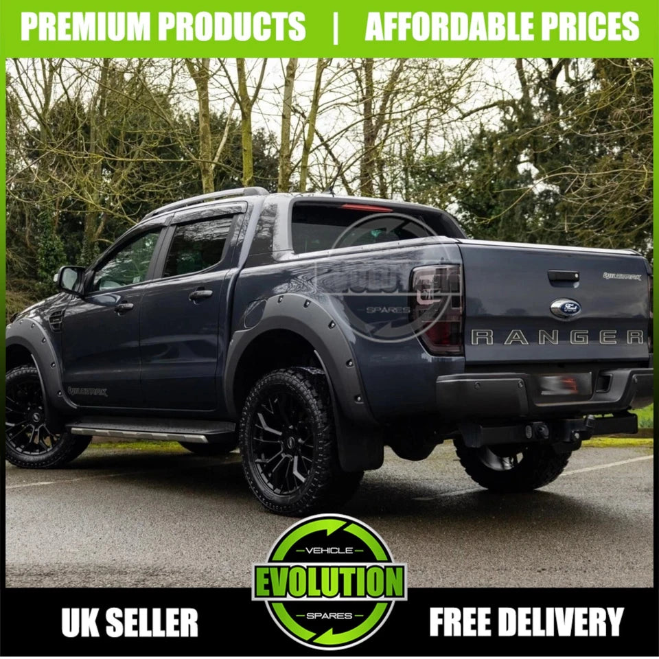 Wide Wheel Arches Fender Flares Matte Black To Fit FORD RANGER 2016-2019 T7