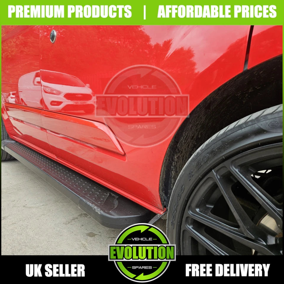 Side Steps Bars Running Boards black steel fit Ford Transit Custom 2013-2023 SWB