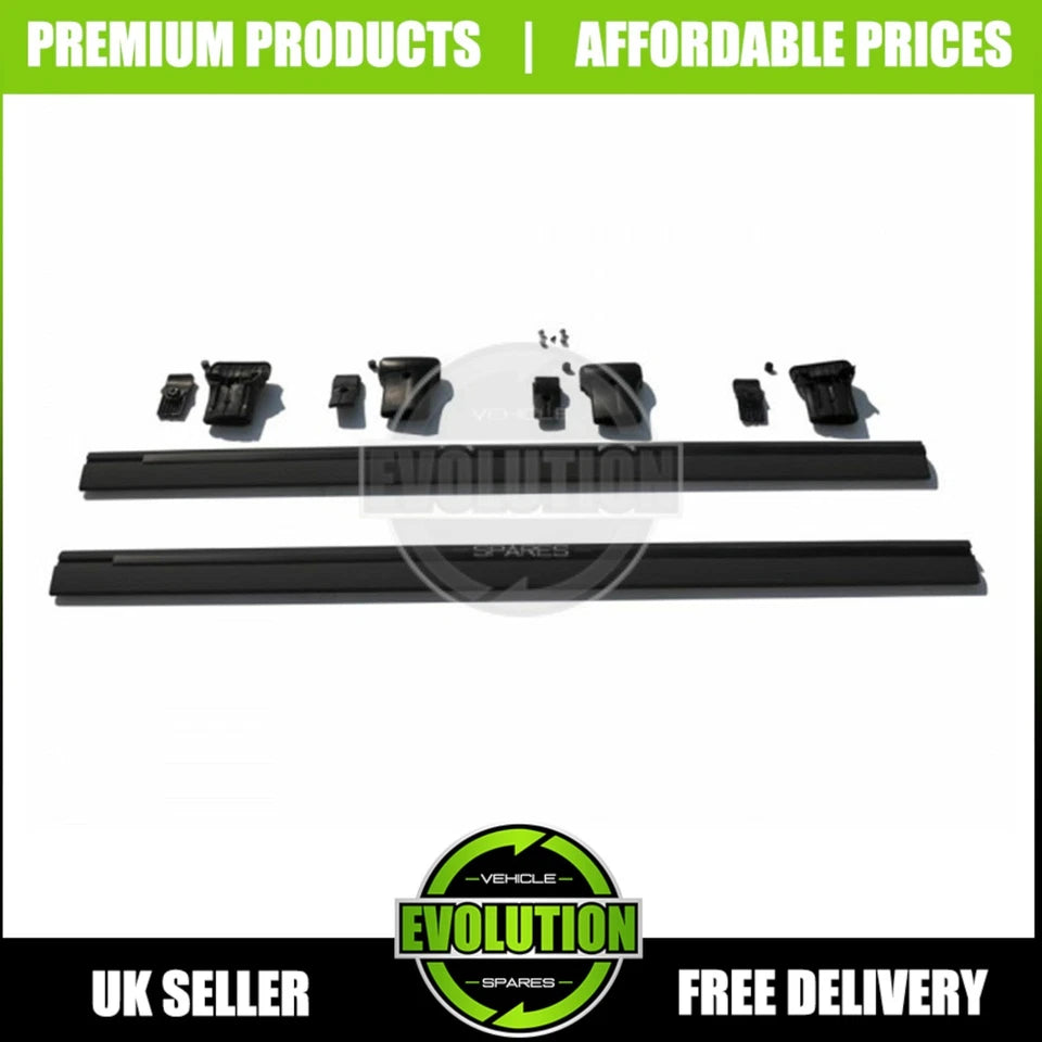 BLACK CROSS BAR SET ROOF BARS RACK FOR FORD TRANSIT CUSTOM 2024- MK2 OEM QUALITY