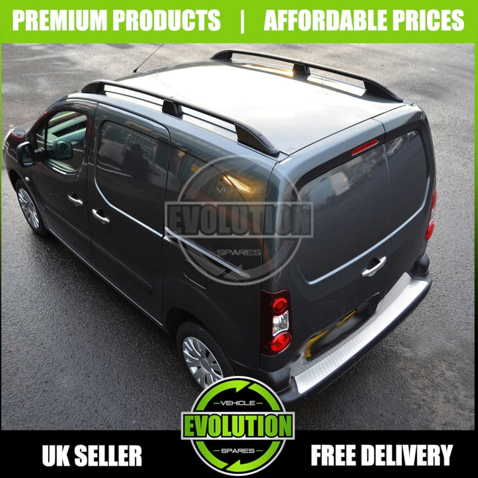 ROOF RAILS BARS RACK BLACK ALUMINIUM FOR FORD TRANSIT CONNECT 2003-2014 SWB
