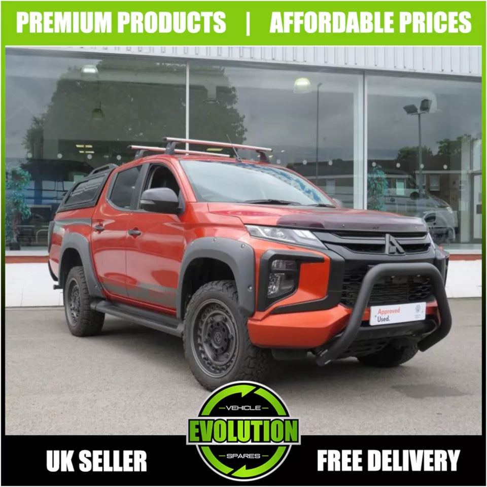 BLACK AXLE NUDGE A-BAR, BULL BAR GUARD TO FIT MITSUBISHI L200 DOUBLE CAB 2020-up