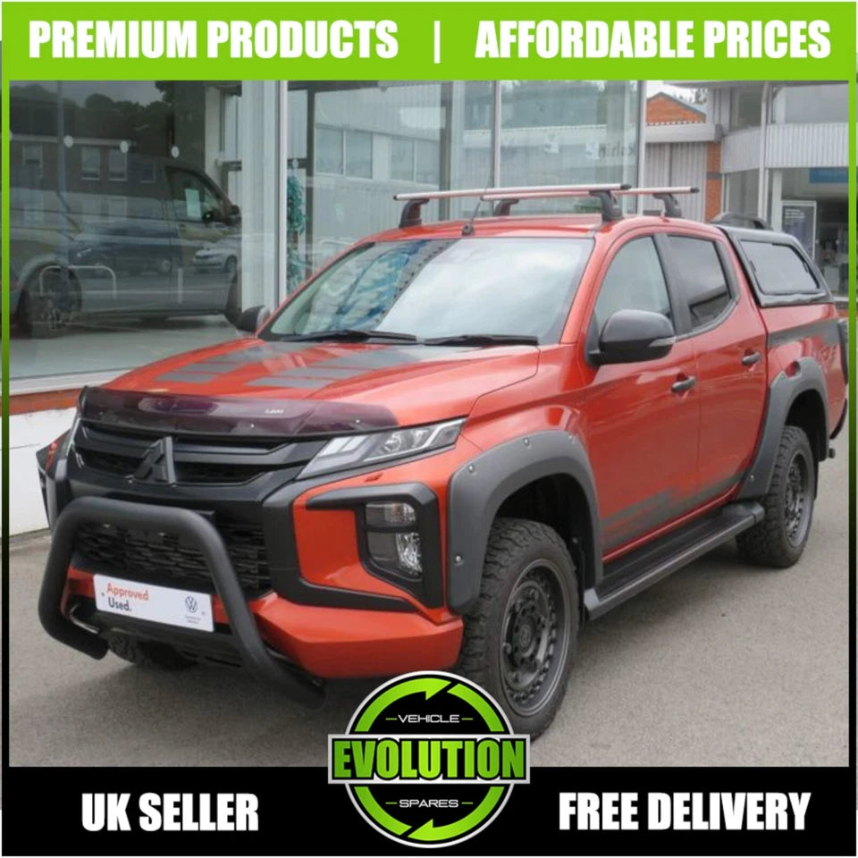 BLACK AXLE NUDGE A-BAR, BULL BAR GUARD TO FIT MITSUBISHI L200 DOUBLE CAB 2020-up