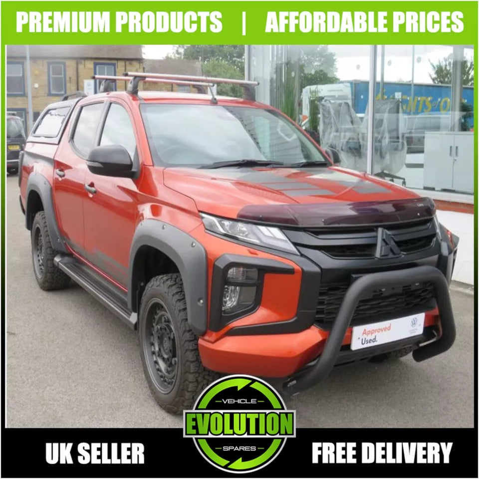 BLACK AXLE NUDGE A-BAR, BULL BAR GUARD TO FIT MITSUBISHI L200 DOUBLE CAB 2020-up