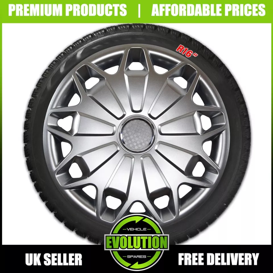15" WHEEL TRIMS HUB CAPS COVERS RIMS TO FIT FORD TRANSIT COURIER 2014-2025