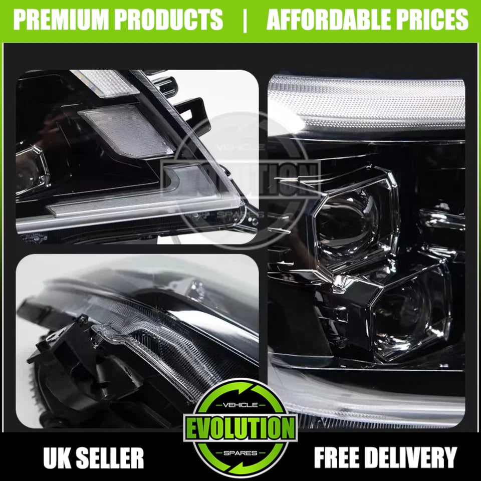 FRONT LED HEADLIGHTS LAMPS ASSEMBLY DRL FITS NISSAN NAVARA 2016-2022 NP300 D23